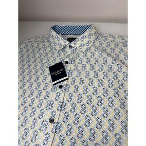 Mens Jos. A Bank Traveler Button Up Geometric Long Sleeve Shirt Size XL New